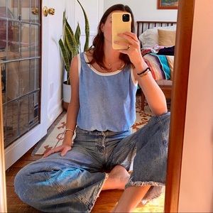 Vintage Baby Blue Terry Tank